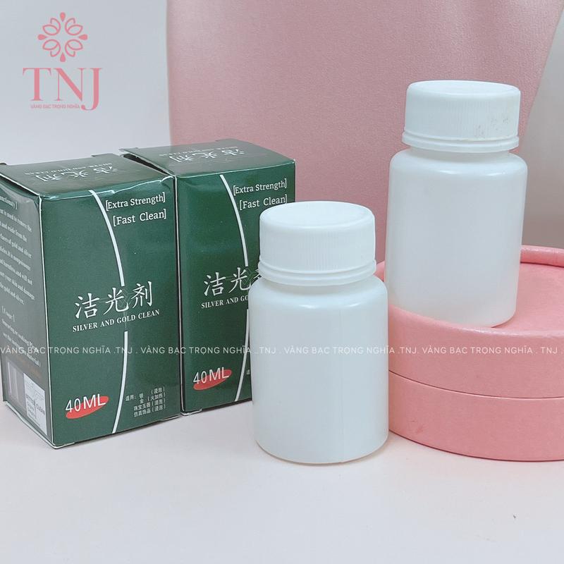 Nước rửa và làm sáng bạc, dung dịch rửa và làm sáng trang sức bạc hộp xanh 40 ml Làm Sạch