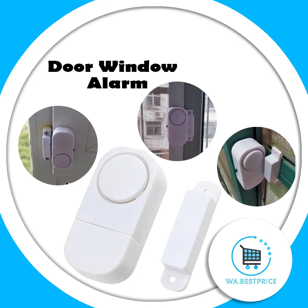 WABEST Door Window Entry Alarm / Wireless Home Security Door Window Entry Alarm Warning System Magnetic Sensor Safety Plug Bell White