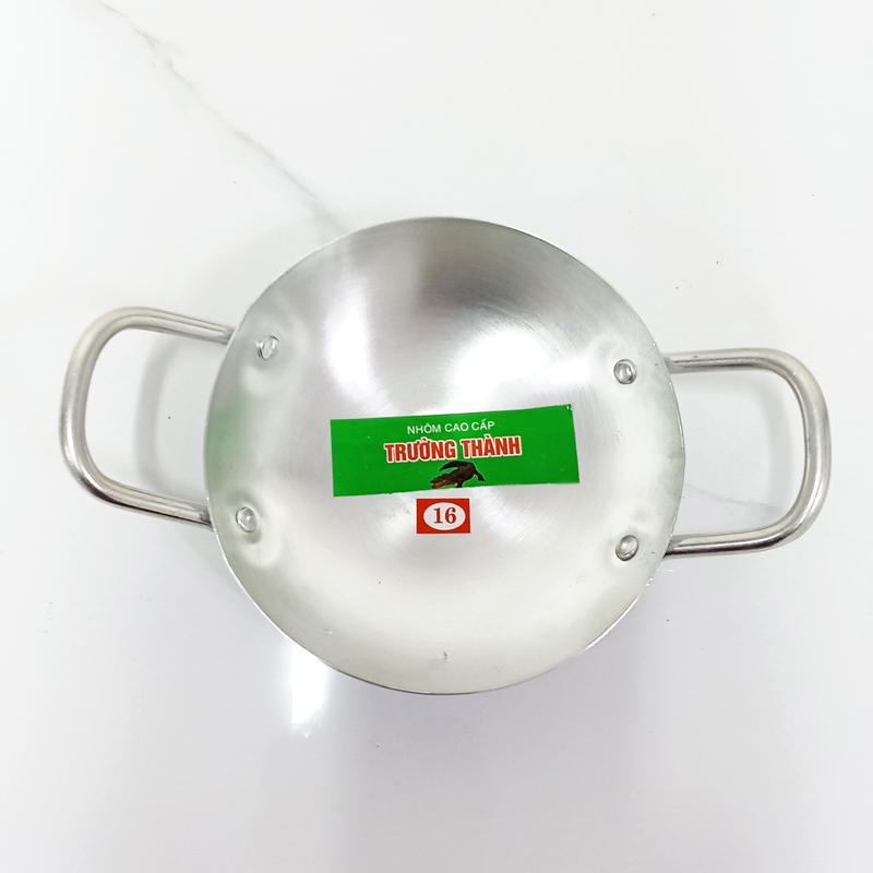 Combo 3 chảo nhôm (16cm,18cm,22cm) loại dày lòng sâu tráng bánh xèo, xào chính hãng giá rẻ - Hunghome 6
