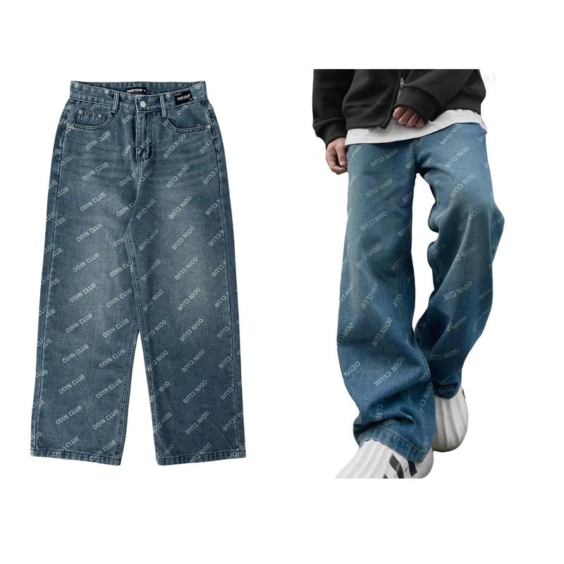  Quần Jeans Typo ODIN CLUB Quần jeans ống rộng nam nữ unisex 