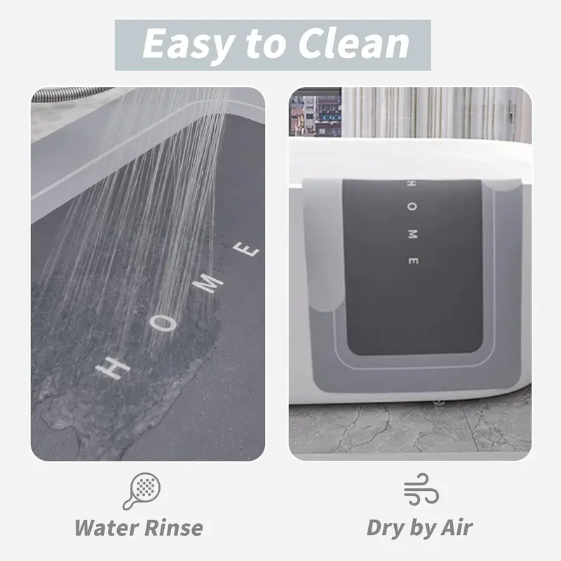 Bathroom Mat Set, 3 Counts/set Non-slip U-shaped Mat & Rectangular Mat, Quick Drying Bathroom Floor Mat, Bathroom Accessories, Home Goods 4
