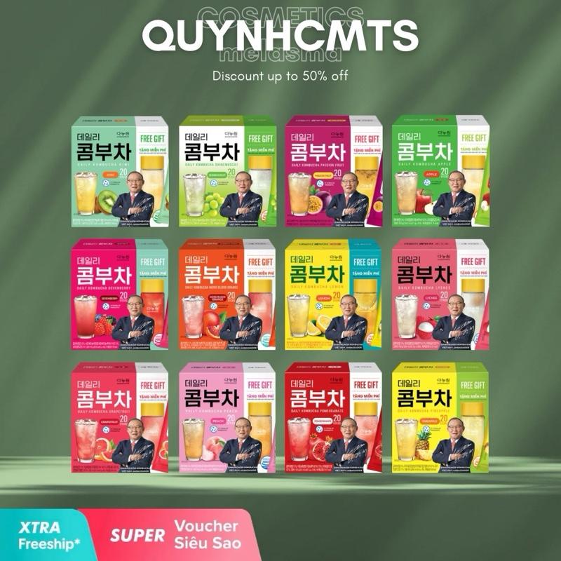 Tặng Bình Hộp 20 Gói Trà Kombucha Dalily Danongwon Kèm Bình - Nước Trà - Tea