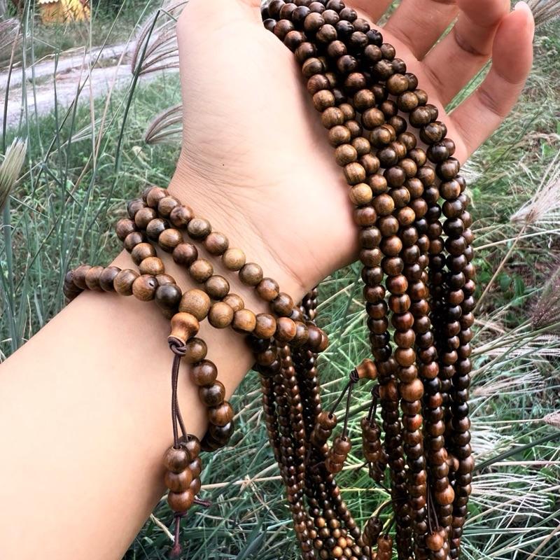  Vòng Tay Gỗ Thơm 108 Hạt Cho Nam và Nữ 