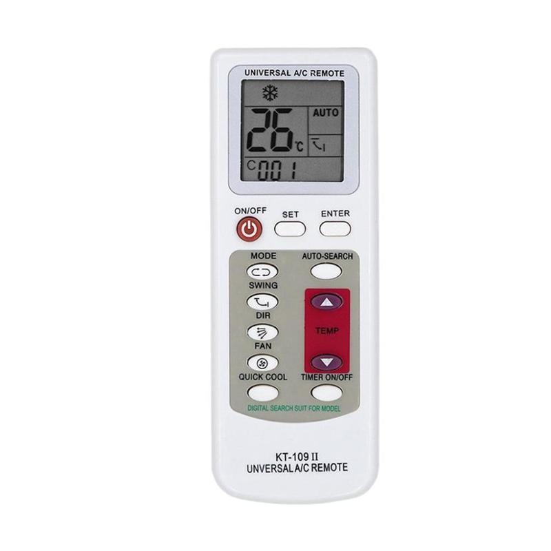 KT-109II Global Universal Air Conditioner A/C Remote Control LCD Display Max 12m Remote with Base 5
