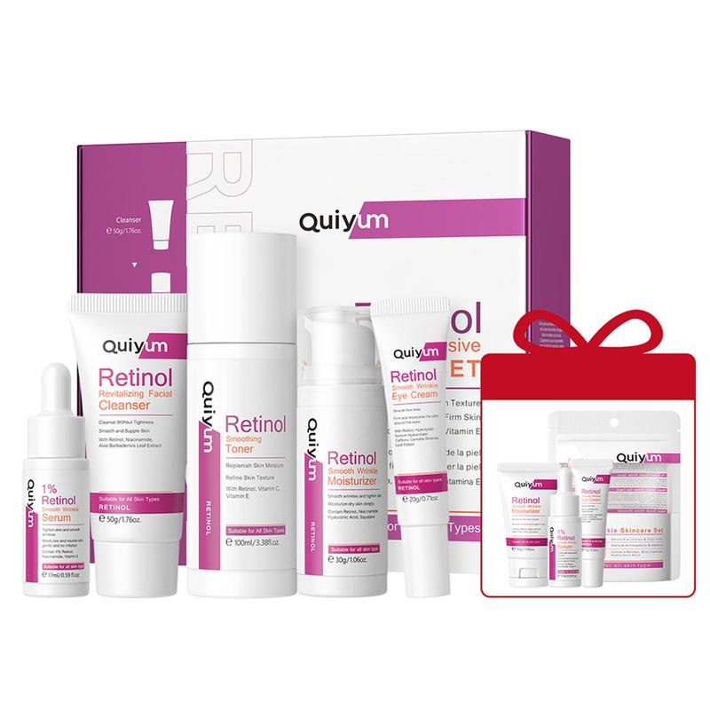 Product Introduction of Retinol Skin Care Kit, 8 Counts/12/14pcs Facial Cleanser & Toner & Serum & Eye Cream & Face Cream, Moisturizing Skin Care Kit for Women, Valentine's Day Gift 3