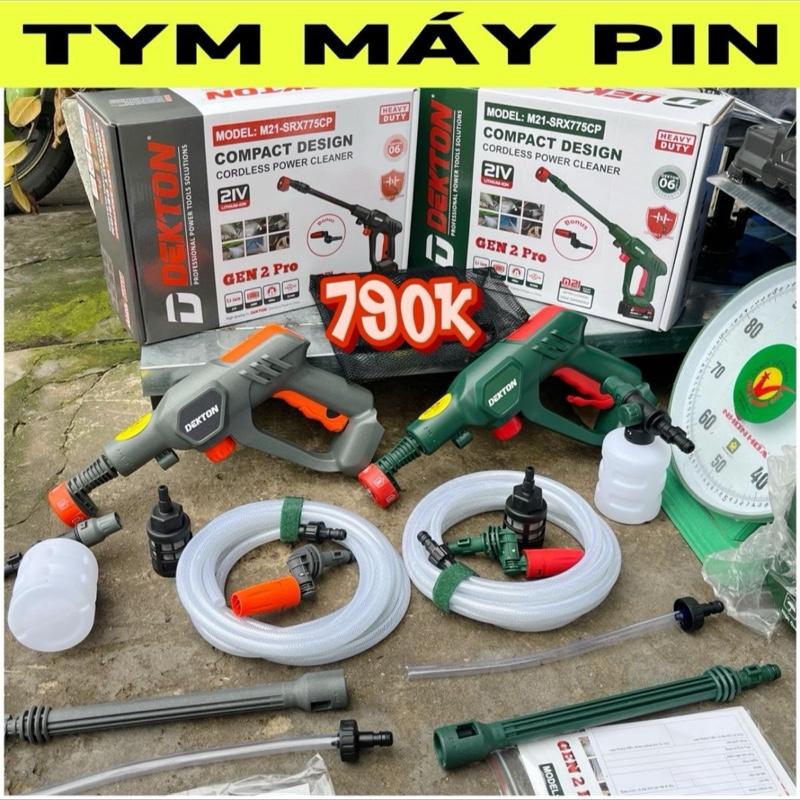 Máy rửa xe pin 21V DEKTON / M21-SRX775CP / motor chổi than / chính hãng