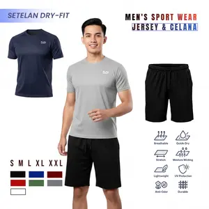 Setelan Jersey Dryfit Kaos Dan Celana 1 Set Olahraga Sport Untuk Pria Wanita Dewasa