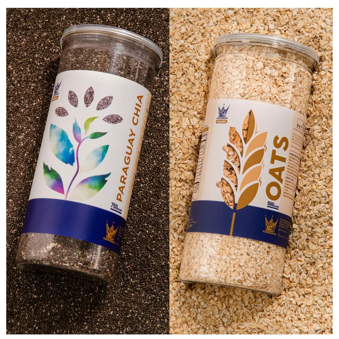[Combo Yến mạch + Hạt chia] Yến Mạch VUA YẾN MẠCH 500g + Hạt chia đen Paraquay 750g có túi ngũ cốc ăn sáng ngũ cốc & yến mạch làm mát lon ngũ cốc & yến mạch ngũ cốc & yến mạch lọ óc chó ngũ cốc & yến mạch Food Thức Ăn