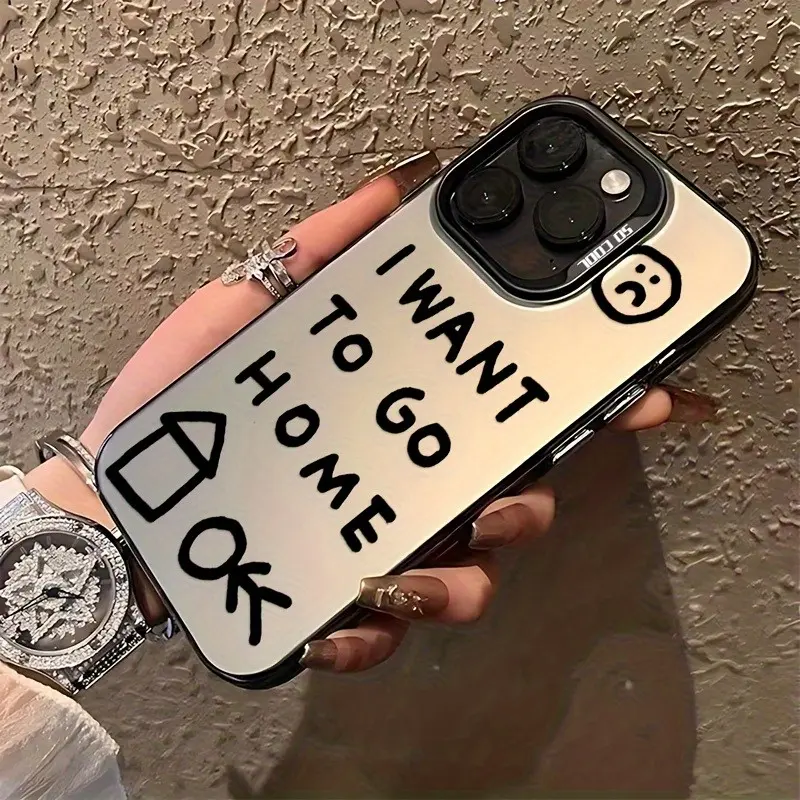 Black TPU Phone Case with Letter Graffiti, Compatible with Apple iPhone 16 15 14 13 12 11 Plus Pro Max Series, Perfect for Holiday Gifts, Birthdays, for Your Girlfriend, Boyfriend, Friends, Or Yourself. 2
