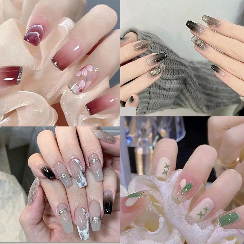 15 mẫu Nail box trơn dáng dài vừa bền đẹp + kèm phụ kiện Women Nữ Làm Nail
