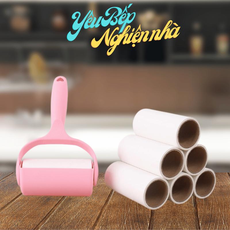 Cây Lăn Bụi Làm Sạch Quần Áo, Chăn Ga, Đệm Sofa, Thanh Lăn Lông Chó Mèo-Lõi Lăn Bụi Dự Phòng 60 Lớp Yêu Bếp Nghiện Nhà VNM