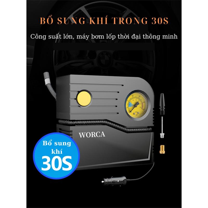 Máy Bơm lốp xe ô tô mini cao cấp bơm siêu mạnh 0