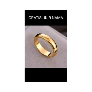 CINCIN TITANIUM COUPLE WARNA GOLD CINCIN COUPLE WARNA EMAS Rings