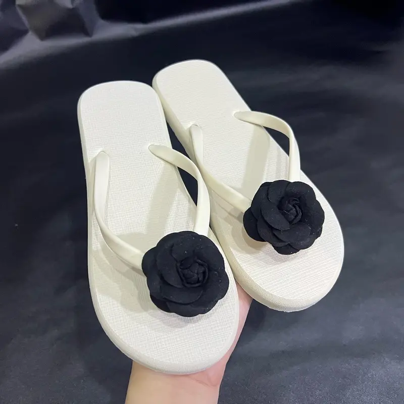Dép xỏ ngón hoa trà sang chảnh đi biển đi tiệc nhẹ êm(size lẻ gầy ngắn lùi size) 4
