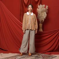 Gambar NONA Agatha Printed Tshirt Long Sleeve Cameo Green dari Nonaetal Kota Depok 4 Tokopedia