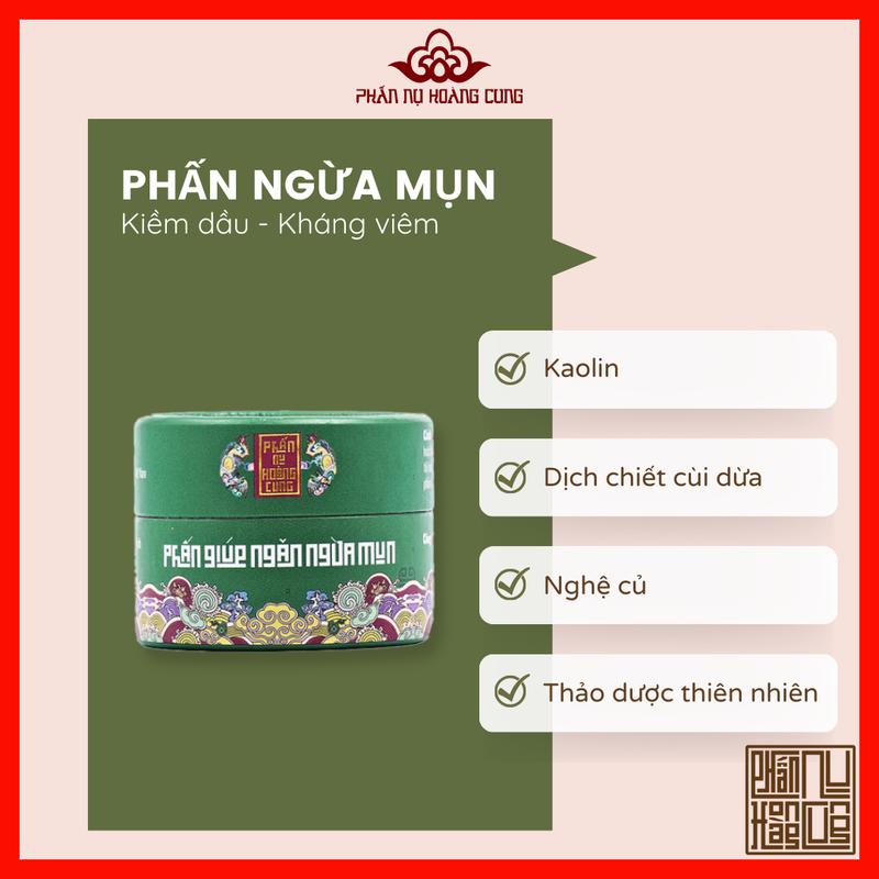 Phấn Ngừa Mụn (LIVE) Hộp Xanh Phấn Nụ Hoàng Cung (Không Chóp) Nữ Skincare Làm Đẹp Da