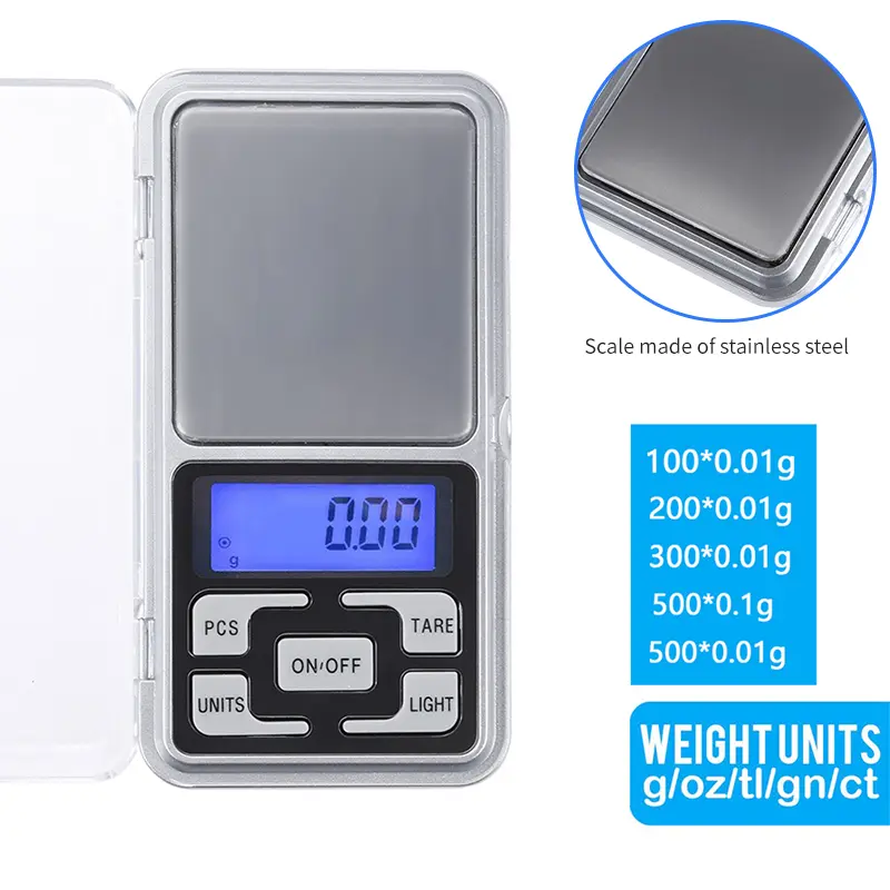 Cân Tiểu Ly Điện Tử Làm Bánh Mini Chính Xác Cao Định Lượng 200g/500g Màn Hình Lcd Đẹp Mắt Dùng Để Cân Trang Sức Sử Dụng Tiện Lợi 3