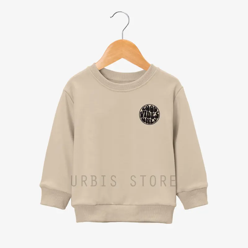 Sweater Anak Usia 3-13 Tahun Laki-laki Perempuan Motif Sablon GOOD VIBES ONLY Bahan Tebal Premium Fashion 2