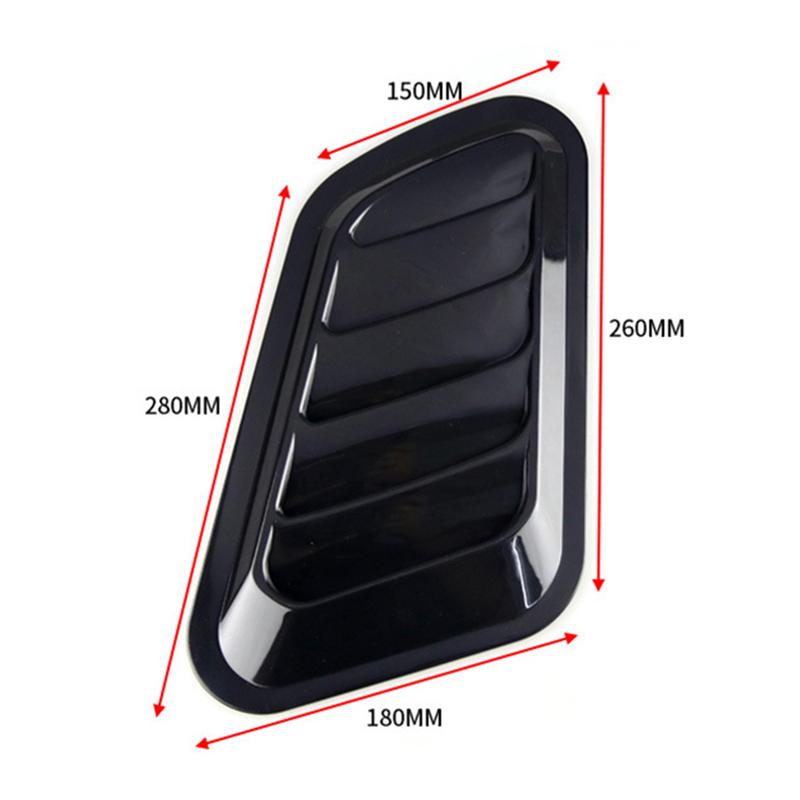 Product Introduction of 2Pcs Universal Car Decorative Cell Air Flow Intake Hood Scoop Bonnet Carbon Fiber Vent Cover Stickers Decoration Styling 33
