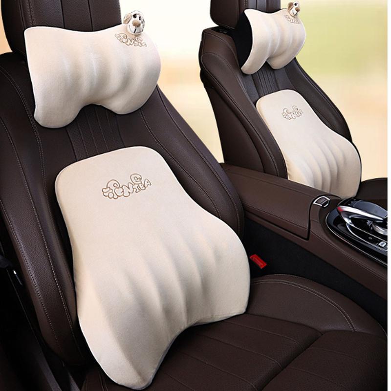 Gối tựa đầu, tựa lưng cao su non ICAROOM dành cho xe ô tô và ghế văn phòng chống đau lưng mỏi cổ