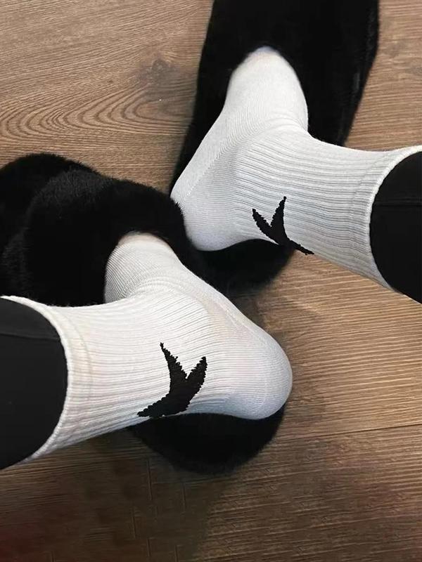 Unisex Star Print Over The Calf Socks, Casual Comfy Breathable Socks for Daily Wear, Men's Socks for All Seasons 8