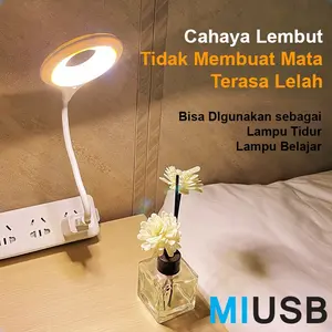 Lampu Belajar / Meja LED Lampu tidur USB Night Light Sensor Suara