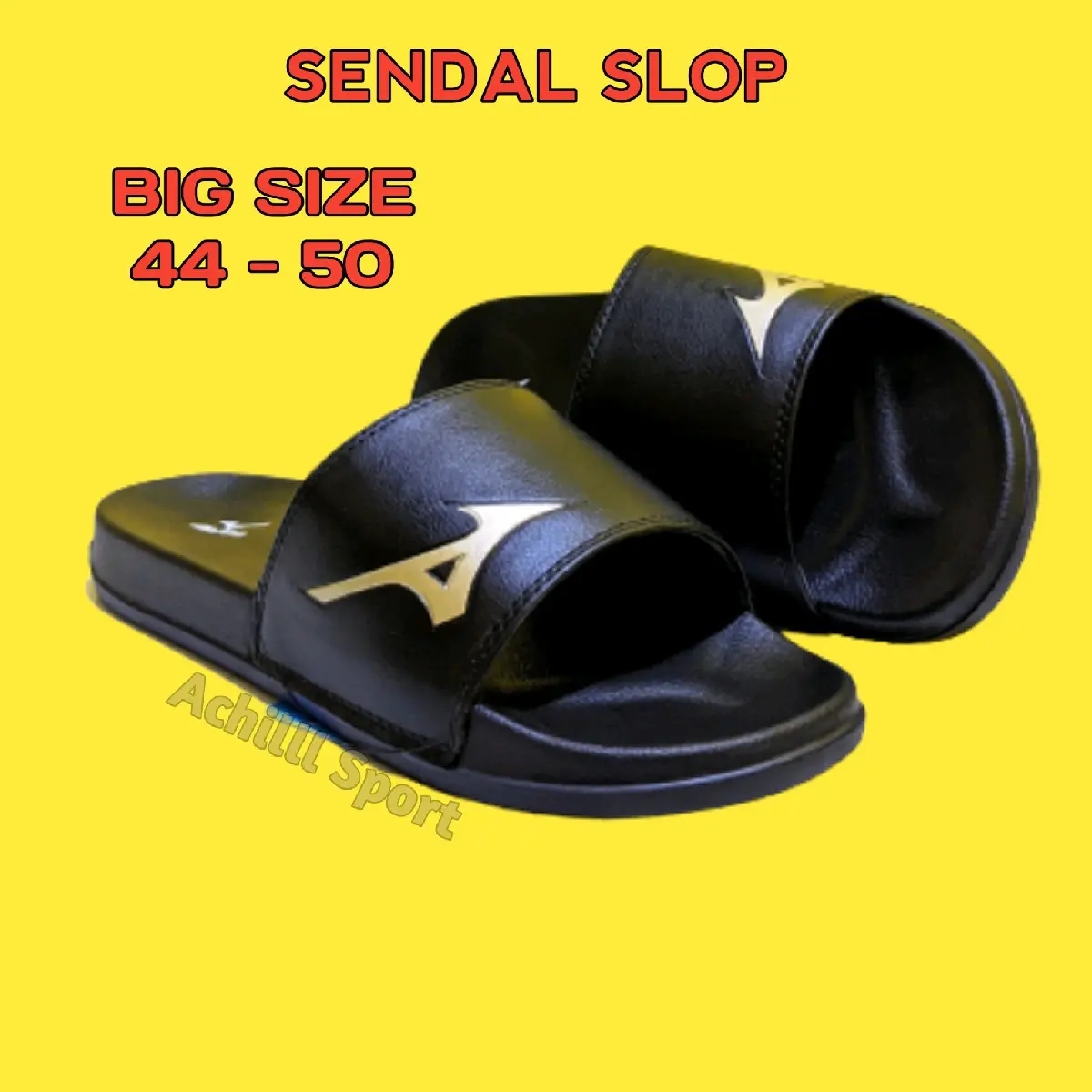 Sandal Slop Pria Big Size Ukuran 44 45 46 47 48 49 50 Sandal Pria Slide Slip On Sandal Cowo Selop Flip Flop Kekinian Bahan karet Tidak Licin Shoes Sandal