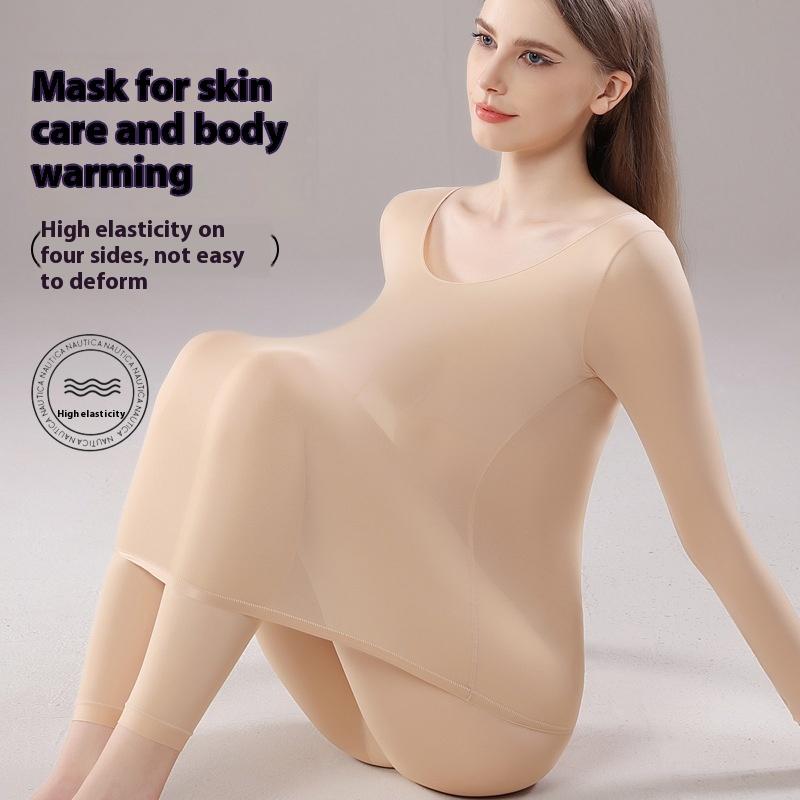 Autumn and winter skin undershirt Women's thermal underwear skin-friendly autumn clothes Trousers Base layer Invisible high-elastic light clothing Slim 5