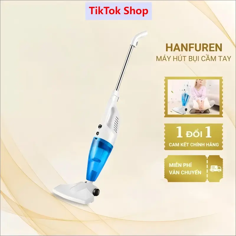 Máy hút bụi cầm tay mới HANFUREN - Thiết bị đa năng 2 trong 1 với khả năng hút và lọc bụi mịn mạnh mẽ - Công suất lớn - (Bảo hành 12 tháng) Làm sạch máy hút bụi cầm tay mayhut  buicamtaydeerma 0