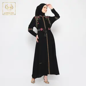 ABAYA ASSAFA E1058 BLACK & WHITE abaya
