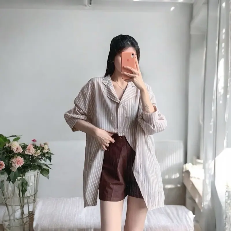 GFS HOPPY STRIPE BLOUSE KEMEJA GARIS