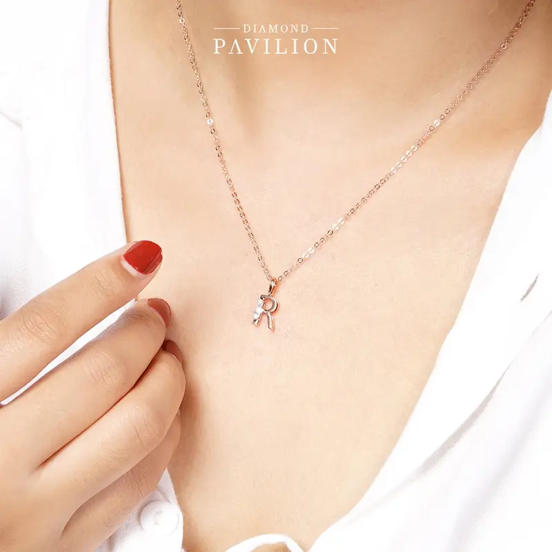 Diamond Pavilion Liontin Emas Batu Berlian Say It Colection R Gold Perhiasan 1