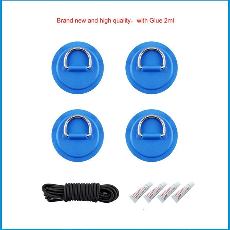 Product Introduction of 1/4Pcs Accessories Stainless Steel Round Ring Pad PVC Patch Elastic Bungee Rope Deck Rigging Sup D Ring 23