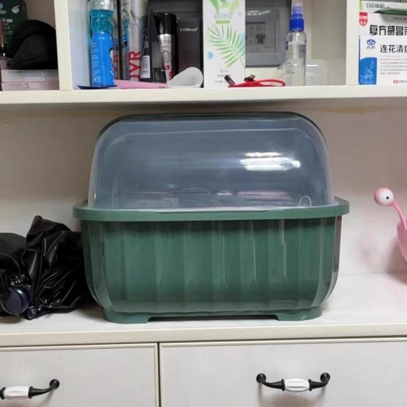 Product Introduction of Rak Pinggan Pinggan, dengan Pengering dengan Penutup, Rak Penyimpanan, Tawaran 2 Hari onion  rack Hijau Shampoo tempat  simpan 23