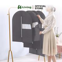 Gambar U-Living Bundle 5pcs Cover Jas Cover Suit Cover Baju Pelindung Pakaian Gantung Zipper Dengan Jendela Bening Transparan Tahan Air Debu CB005 - 5pc - 60*80 Hitam dari U-Living Official Store Kota Bekasi 1 Tokopedia