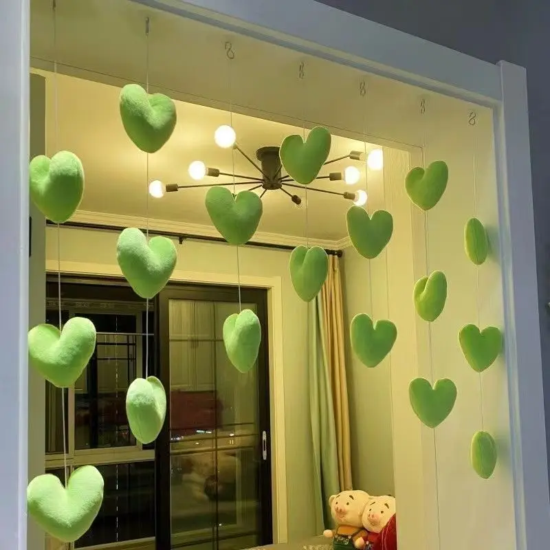 Rèm cửa, Thiết kế cửa tình yêu, Phổ Biến và đẹp mắt, Rèm công chúa, Đồ Trang Trí Dây, Đồ Trang Trí Treo tại nhà, Phong cách cô gái trẻ, Rèm Treo không cần đục lỗ 2