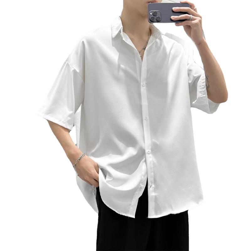  Áo sơ mi trắng nam nữ JAMINE HOUSE form rộng thời trang Unisex Menswear Shirt Có Cổ 