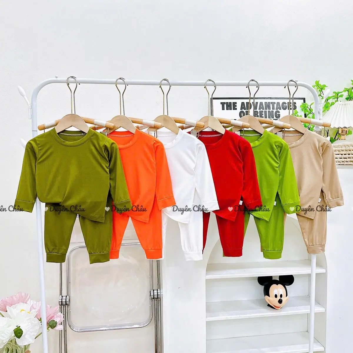 (7-14kg) sét bộ quần áo tay dài quần dài cho bé chất vải thun lạnh size  có 6 màu như hình