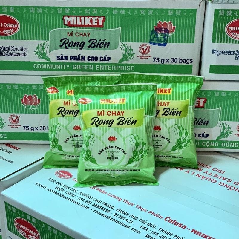 Mì Chay Rong Biển Miliket Ngon Dễ Ăn - Thùng 30 gói