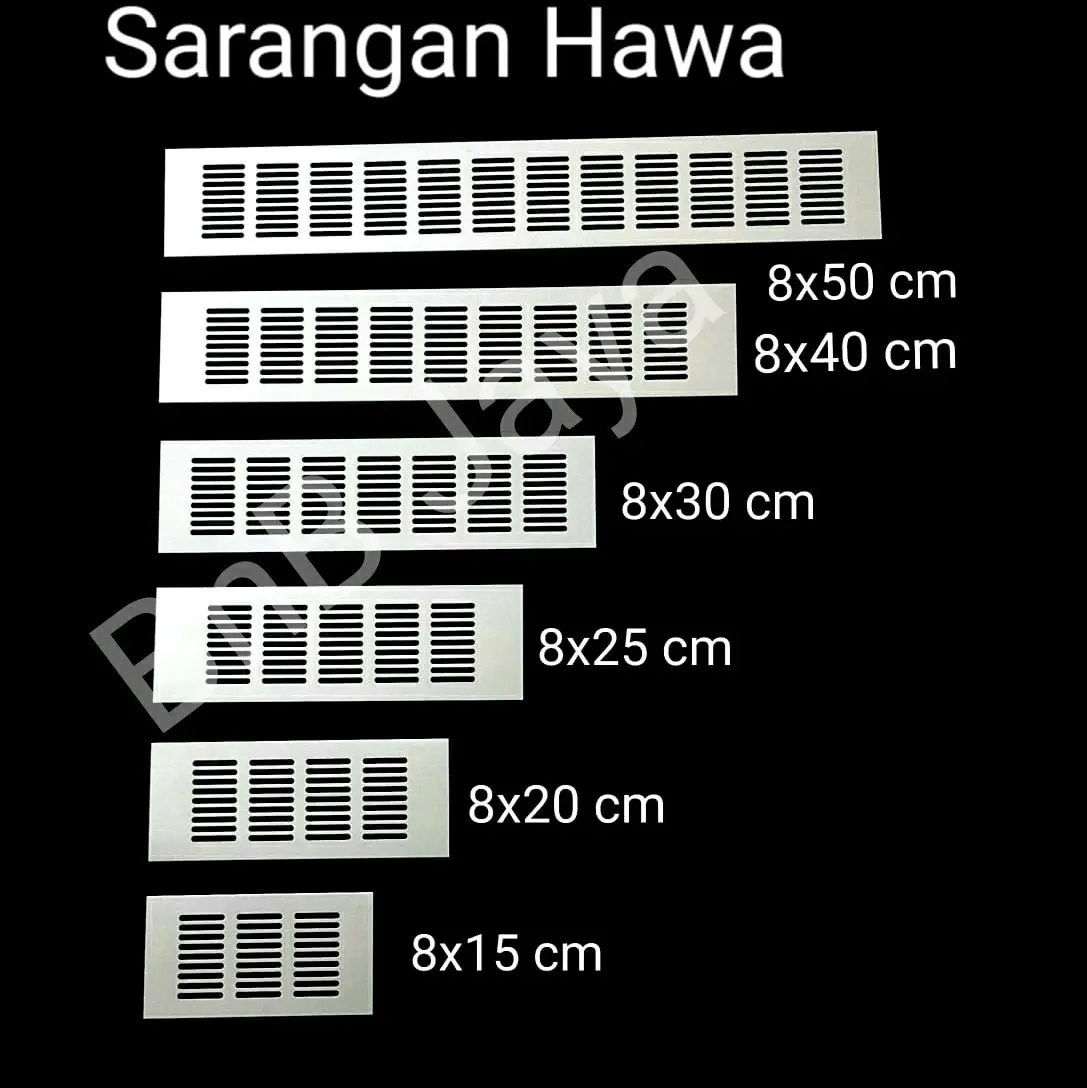 Sarangan Hawa Almunium uk. 8x15 8x20 8x25 8x30 8x40 8x50 cm