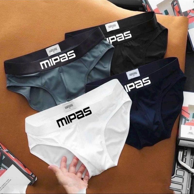 Combo 4 Quần Sịp Nam Menswear (40-108kg) thun lạnh co dãn 4 chiều, Quần Lót Nam Bigsize mẫu quần Sịp chéo tam giác thanh lịch TOP3A Boxer Quần Boxer