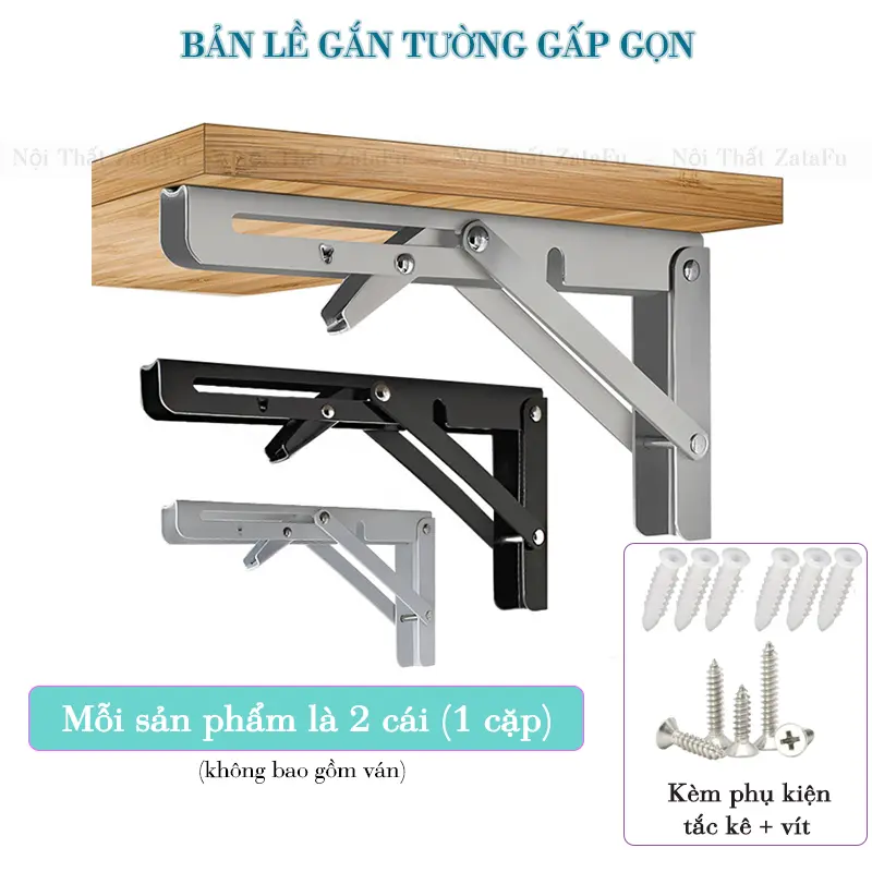 Bản Lề Gập Gắn Tường Gấp Gọn Thông Minh Dùng Cho Bàn Kệ Treo Tường Gấp Gọn