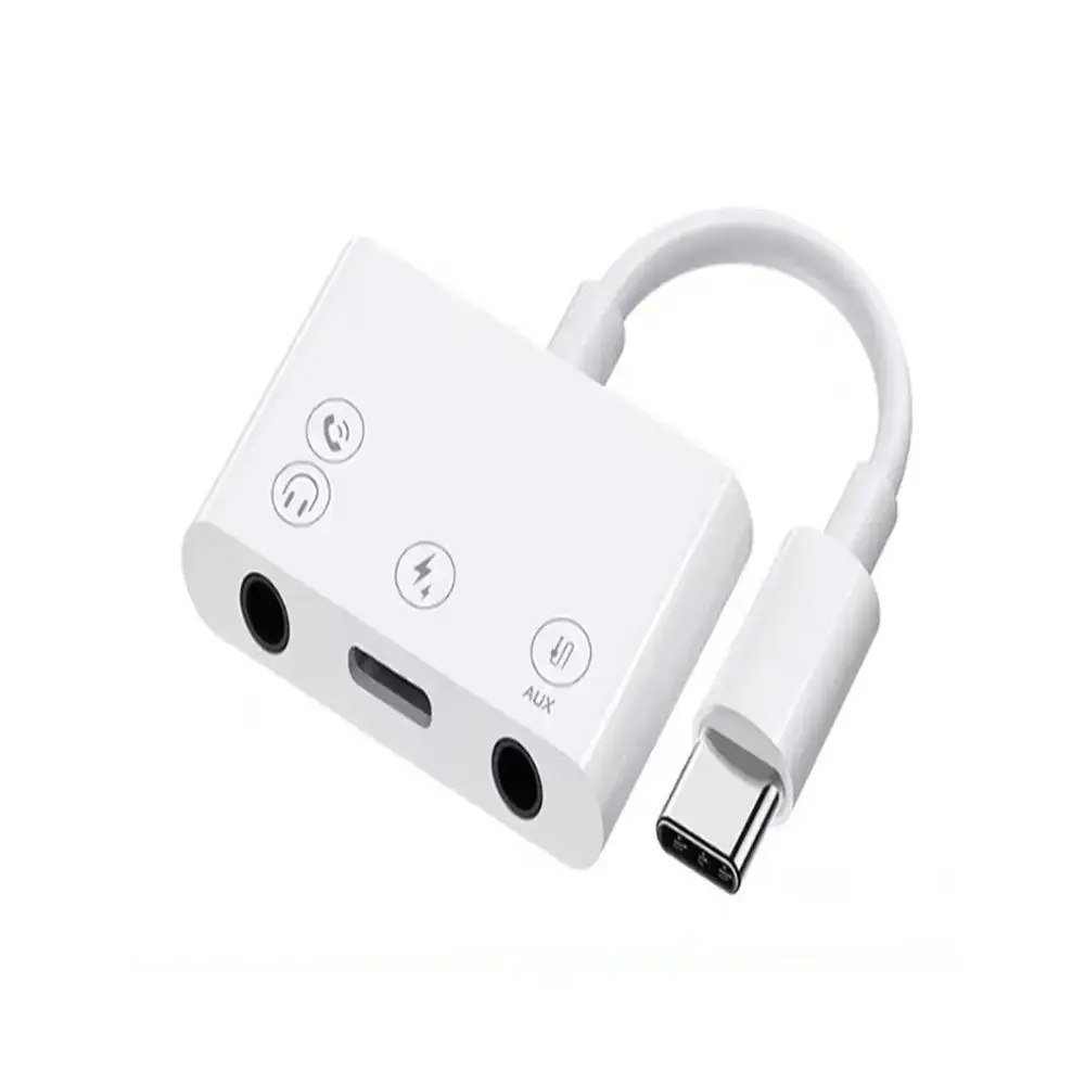 3.5mm Audio & Type-C Charging Adapter Cable, Double 3.5mm Jack & Type-C Ports Adapter Cable, USB Charging Adapter, Audio & Video Accessories
