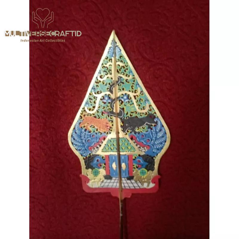Miniatur Wayang Kulit Asli 30cm Gunungan Wayang Bahan Kulit Sapi 2