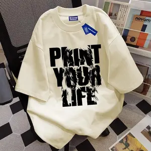Print Your Life Mode Korea baju atasan wanita terbaru kaos pria oversize couple t shirt vintage