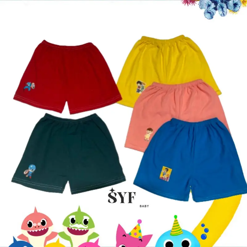 GROSIR CELANA ANAK / CELANA LUSINAN / 12 PCS CELANA WARNA STICKER 3