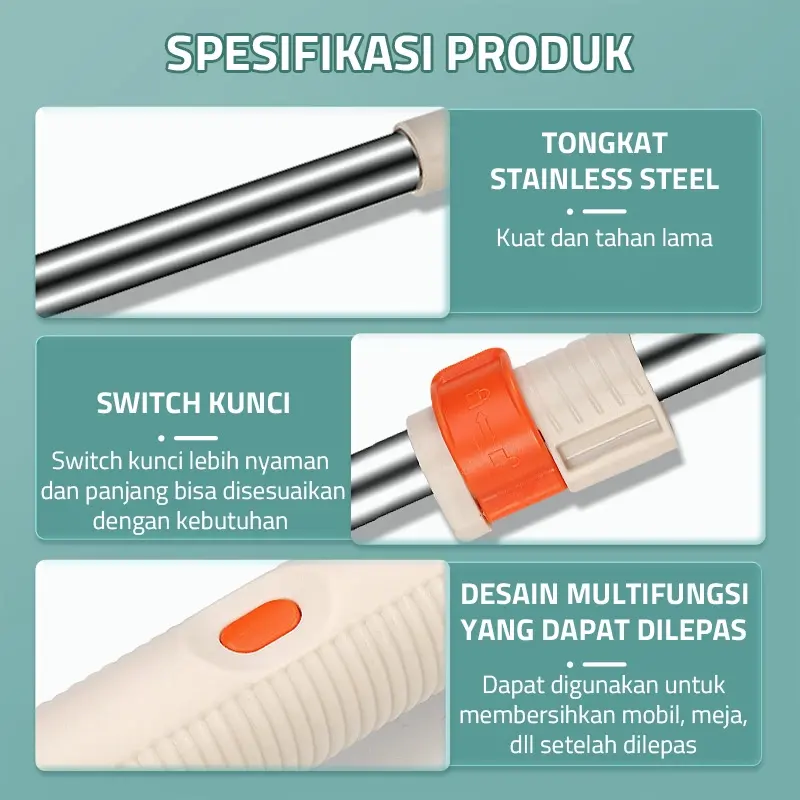 GM Bear Pembersih Jendela Multifungsi (Beige) 1979 - Multifungsi Wiper 2in1 5