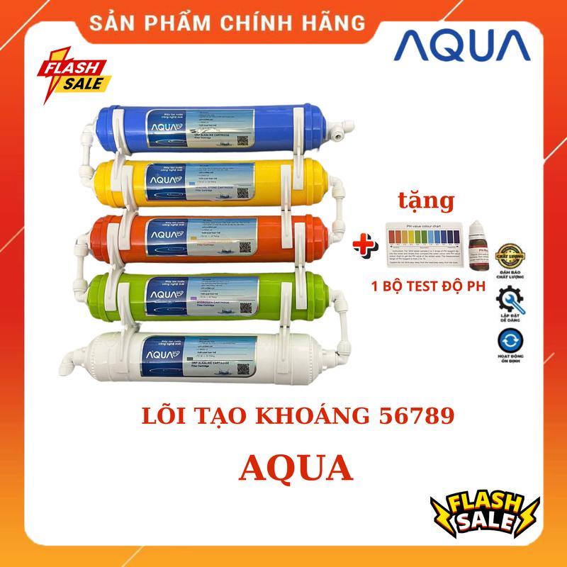 BỘ LÕI TẠO KHOÁNG AQUA 56789 bộ 5 quả lọc cung cấp chất khoáng cho cơ thể + TẶNG kèm 1 lọ đo độ PH máy lọc máy lọc máy lọc nước ro uống trực tiếp
