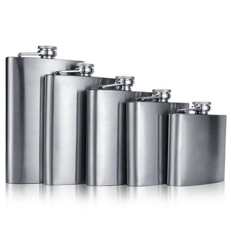 Portable Alcohol Wine Drinking Bottle Liquor Flask Stainless Steel Whiskey Holder Hip Flask 0