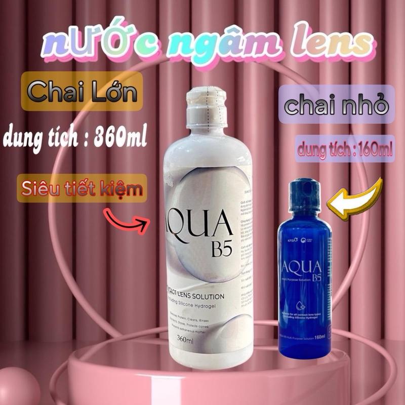NƯỚC NGÂM KÍNH ÁP TRÒNG AQUA CHAI LỚN 360ml và CHAI NHỏ 160ml  DUNG DịCH LÀM SẠCH Lens Mắt,